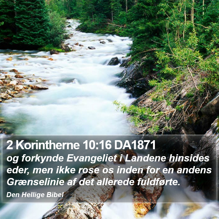 2 Korintherne 10:16 DA1871 Bible Study