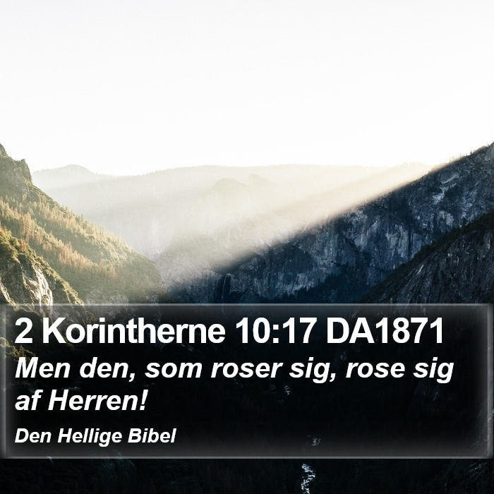 2 Korintherne 10:17 DA1871 Bible Study