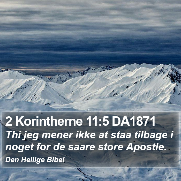 2 Korintherne 11:5 DA1871 Bible Study