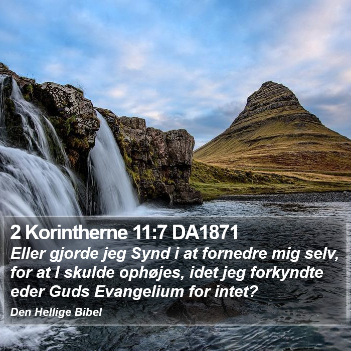 2 Korintherne 11:7 DA1871 Bible Study