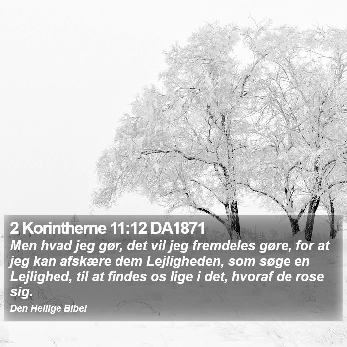 2 Korintherne 11:12 DA1871 Bible Study