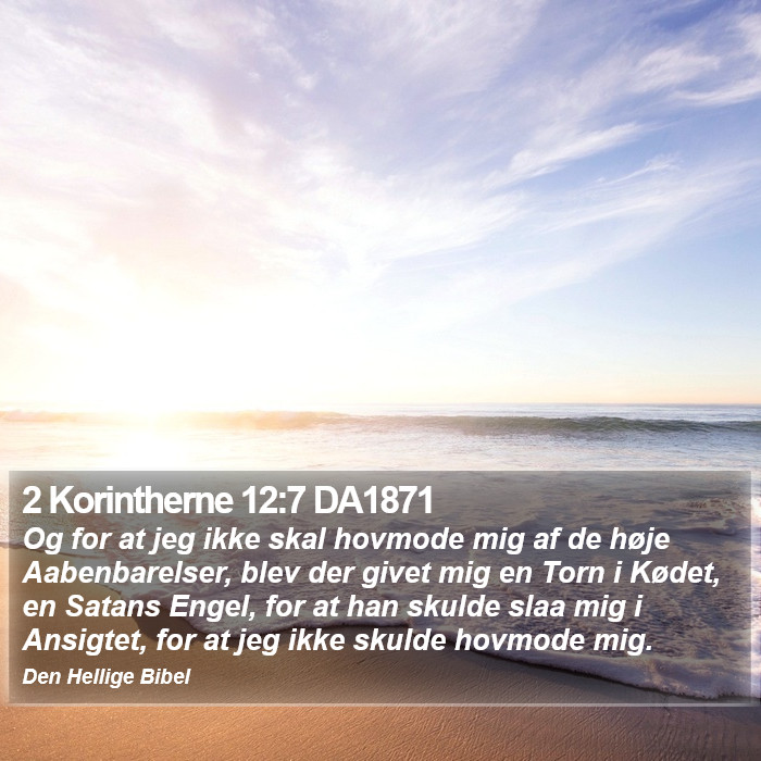 2 Korintherne 12:7 DA1871 Bible Study