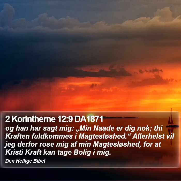 2 Korintherne 12:9 DA1871 Bible Study