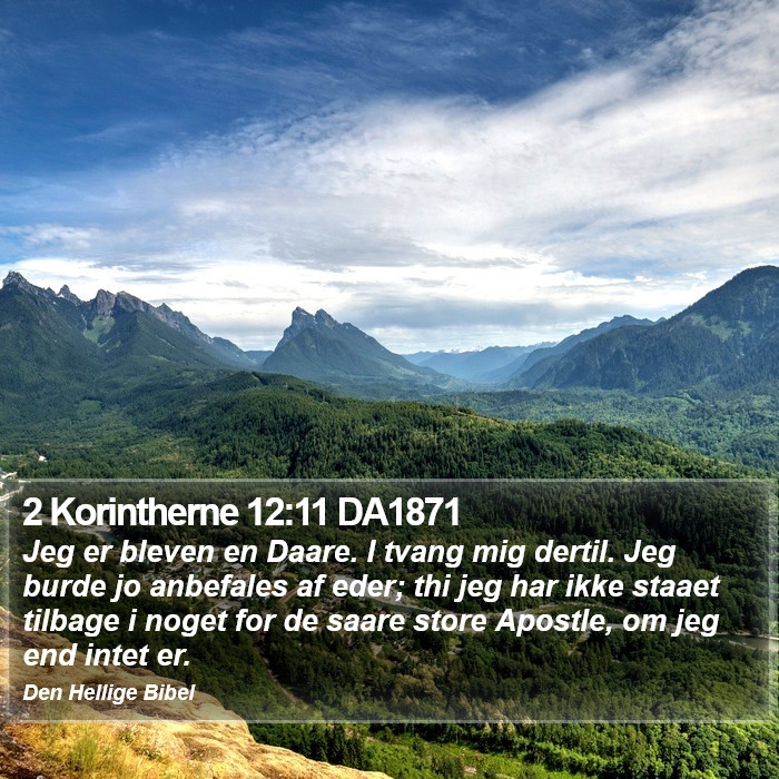 2 Korintherne 12:11 DA1871 Bible Study