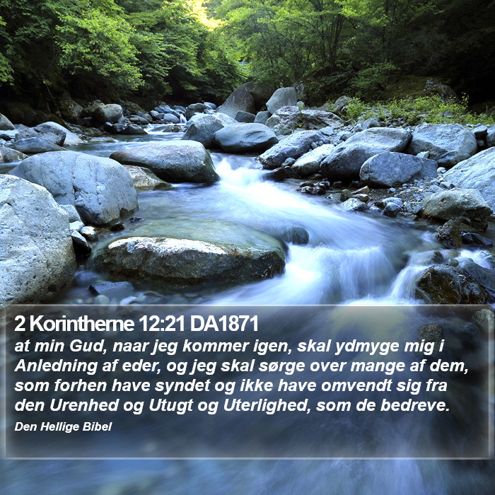 2 Korintherne 12:21 DA1871 Bible Study