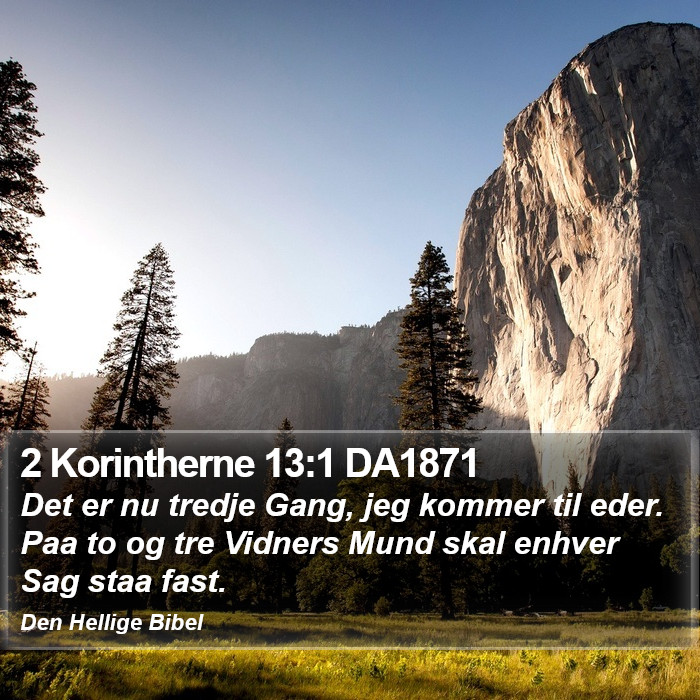 2 Korintherne 13:1 DA1871 Bible Study