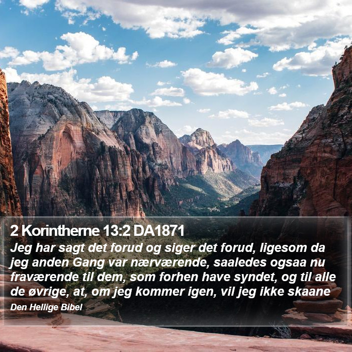 2 Korintherne 13:2 DA1871 Bible Study