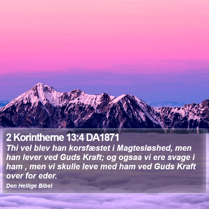 2 Korintherne 13:4 DA1871 Bible Study