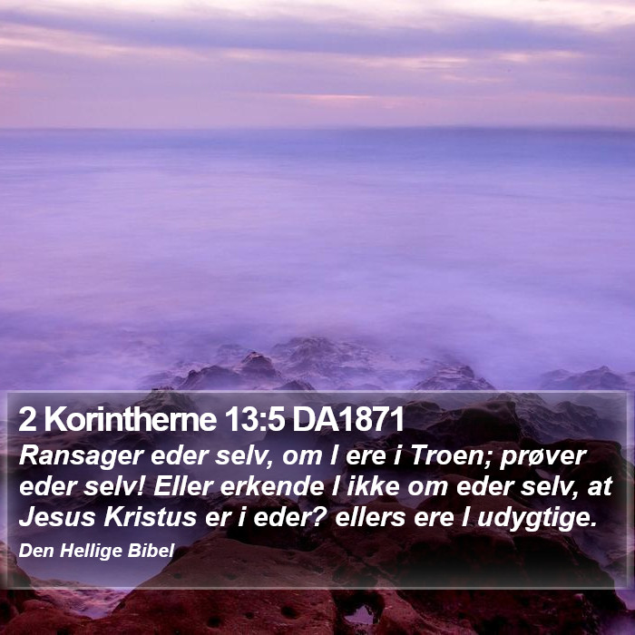 2 Korintherne 13:5 DA1871 Bible Study