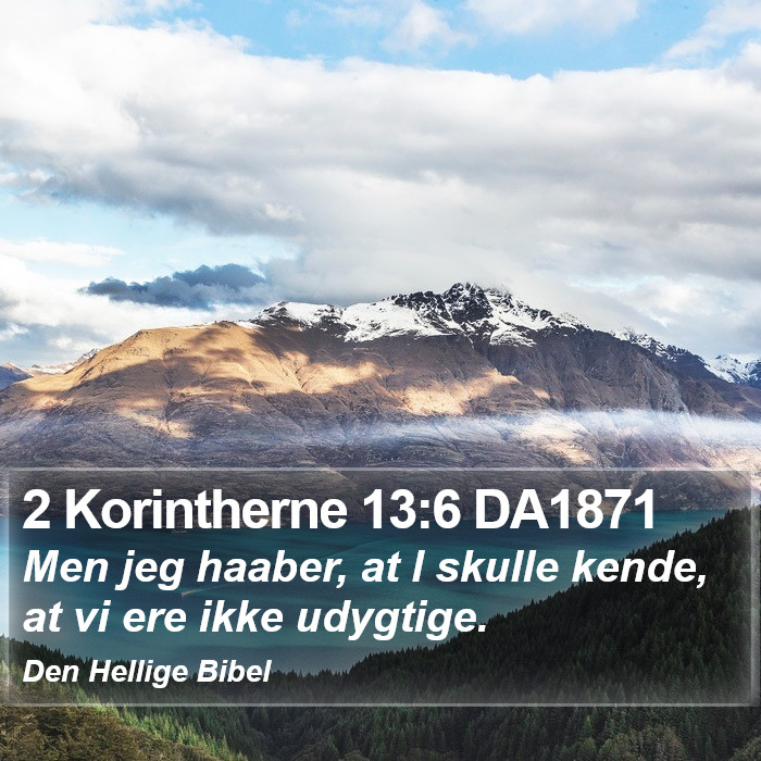 2 Korintherne 13:6 DA1871 Bible Study