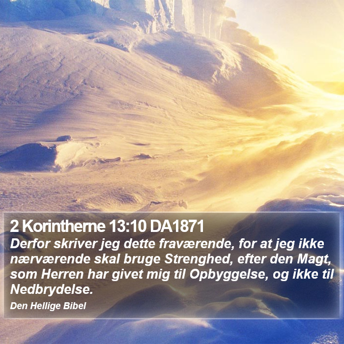 2 Korintherne 13:10 DA1871 Bible Study