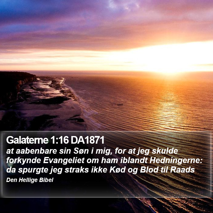 Galaterne 1:16 DA1871 Bible Study