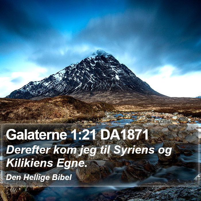 Galaterne 1:21 DA1871 Bible Study