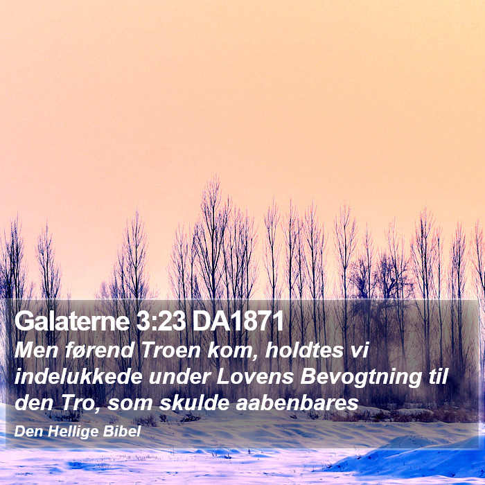 Galaterne 3:23 DA1871 Bible Study