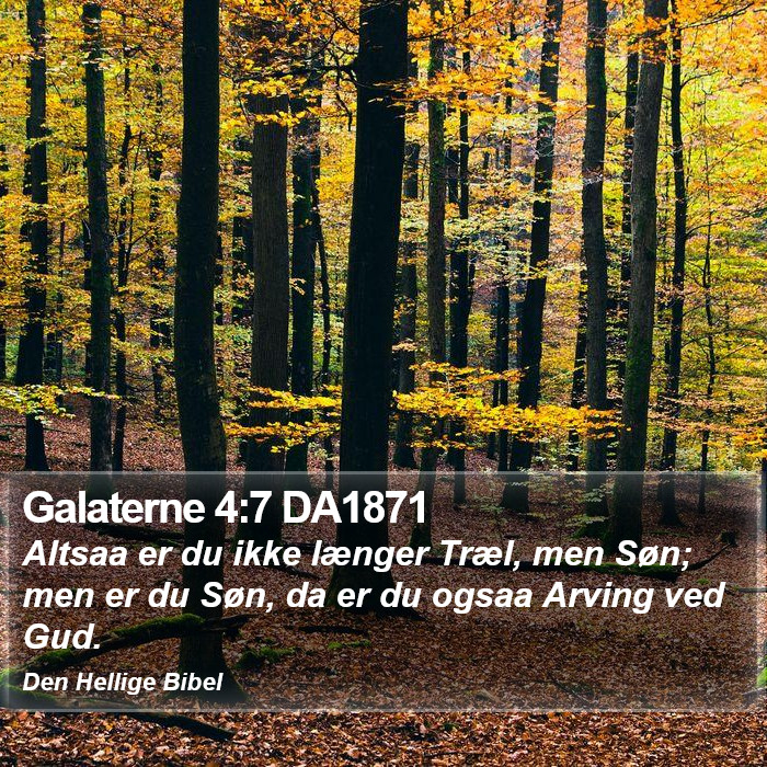 Galaterne 4:7 DA1871 Bible Study