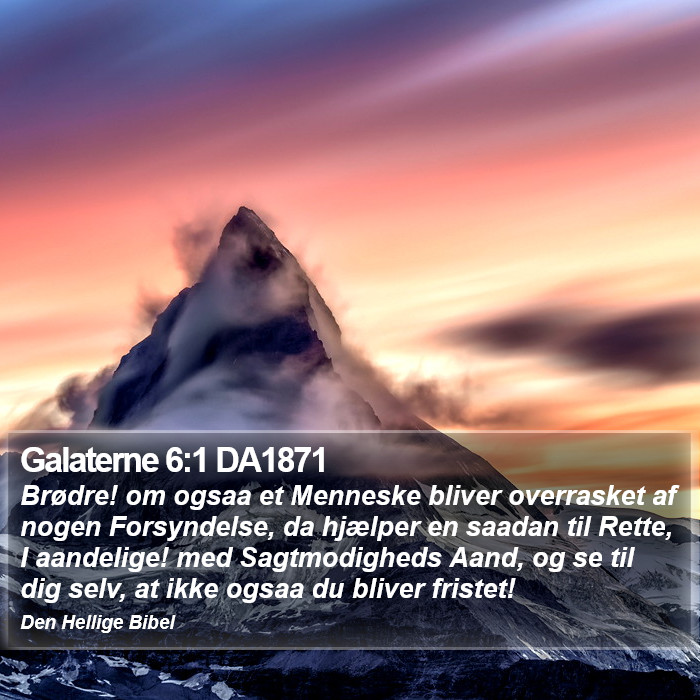 Galaterne 6:1 DA1871 Bible Study