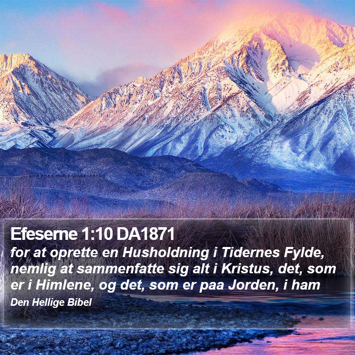 Efeserne 1:10 DA1871 Bible Study