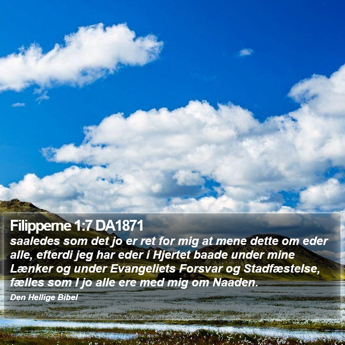 Filipperne 1:7 DA1871 Bible Study