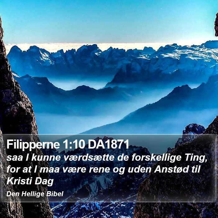 Filipperne 1:10 DA1871 Bible Study