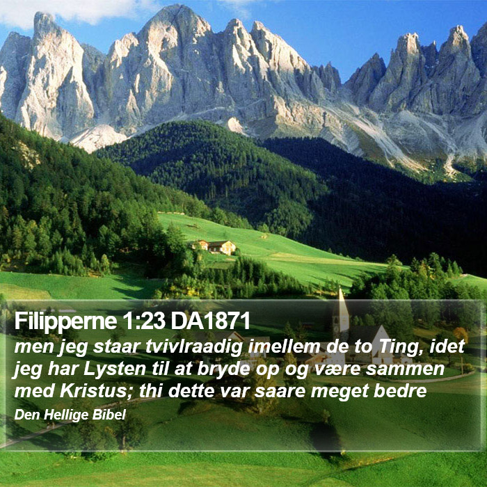 Filipperne 1:23 DA1871 Bible Study