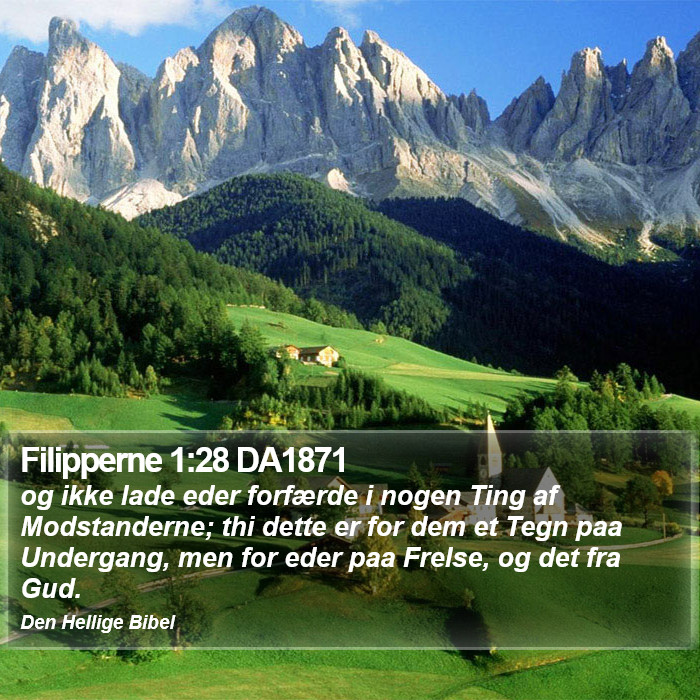 Filipperne 1:28 DA1871 Bible Study