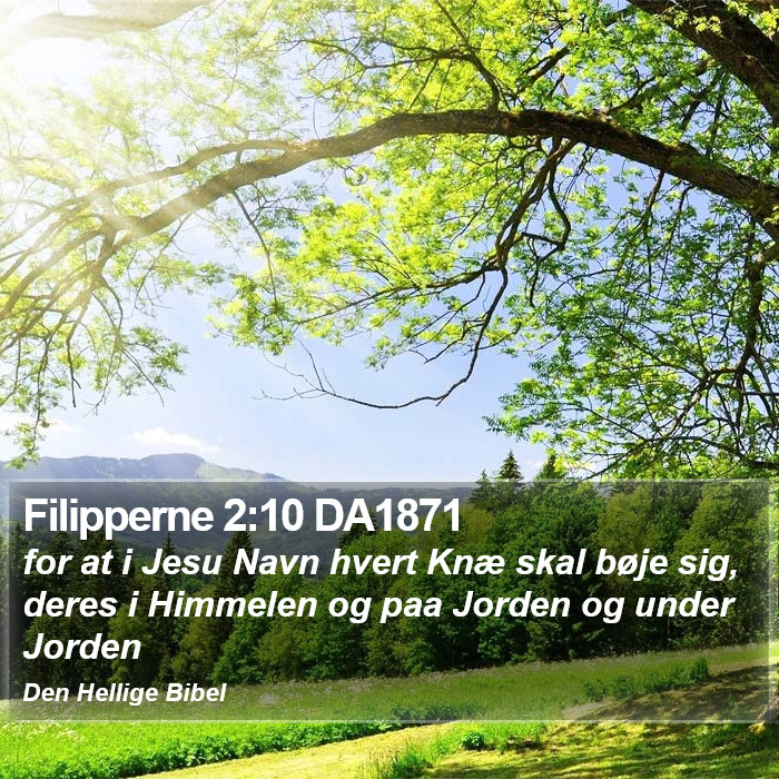 Filipperne 2:10 DA1871 Bible Study