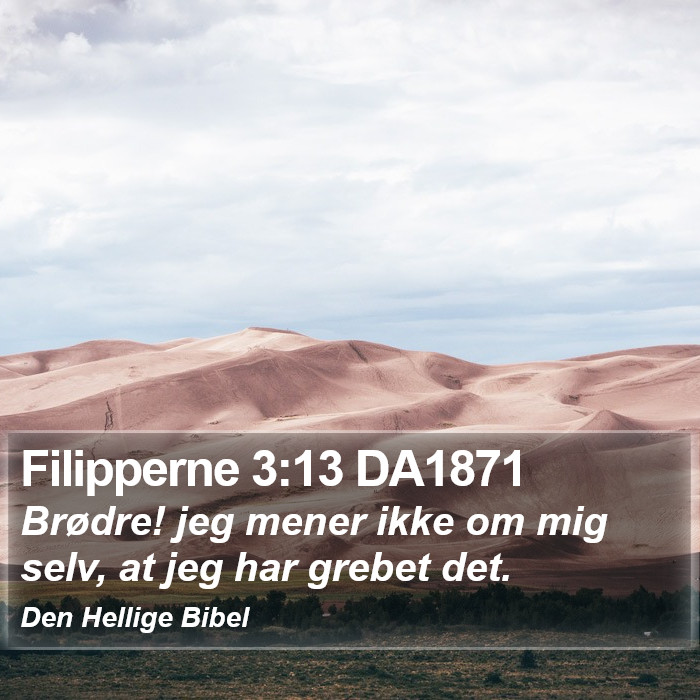 Filipperne 3:13 DA1871 Bible Study