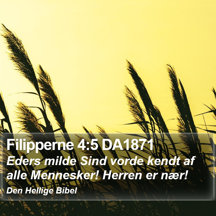 Filipperne 4:5 DA1871 Bible Study