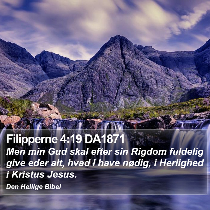 Filipperne 4:19 DA1871 Bible Study