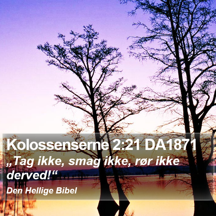 Kolossenserne 2:21 DA1871 Bible Study