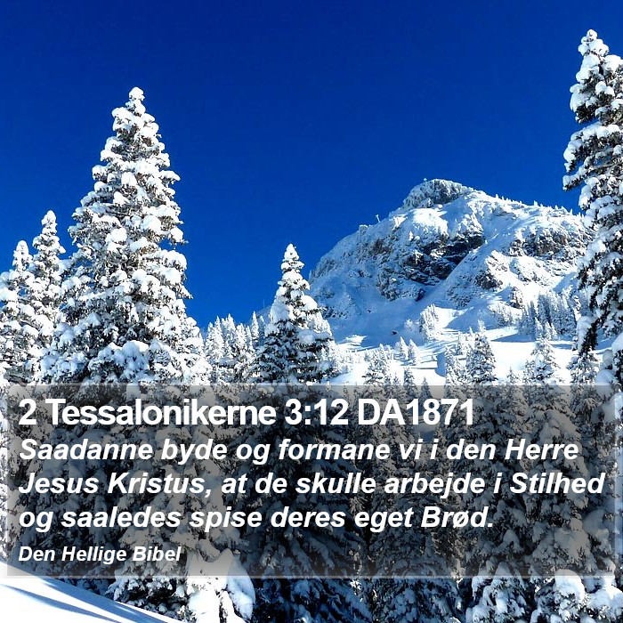 2 Tessalonikerne 3:12 DA1871 Bible Study