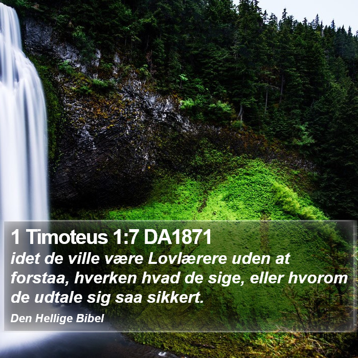 1 Timoteus 1:7 DA1871 Bible Study