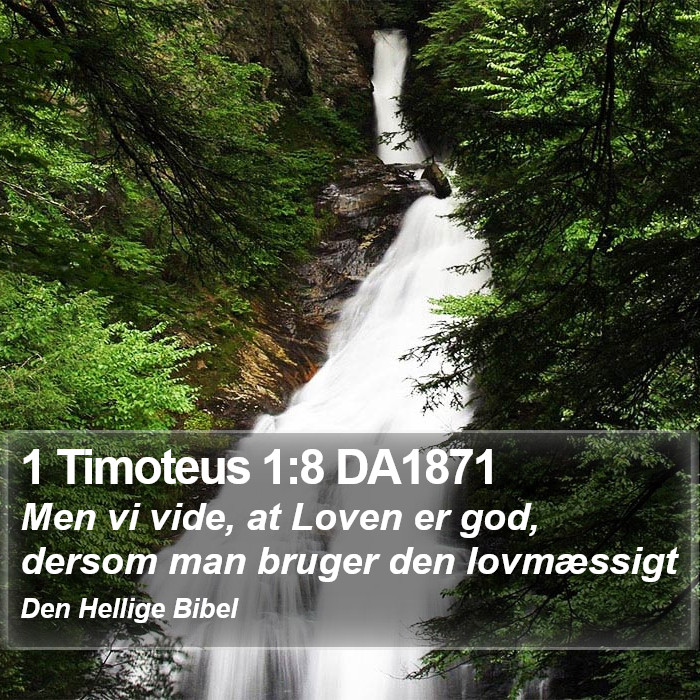 1 Timoteus 1:8 DA1871 Bible Study