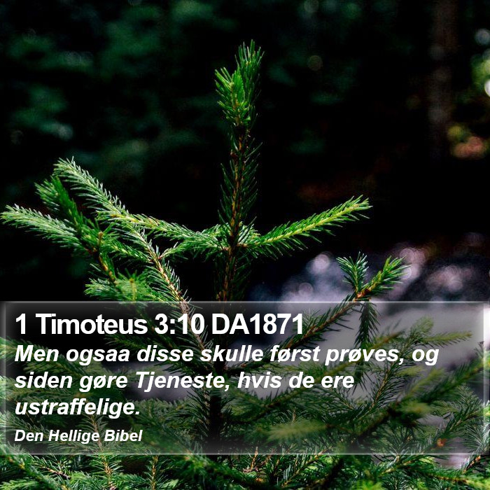 1 Timoteus 3:10 DA1871 Bible Study