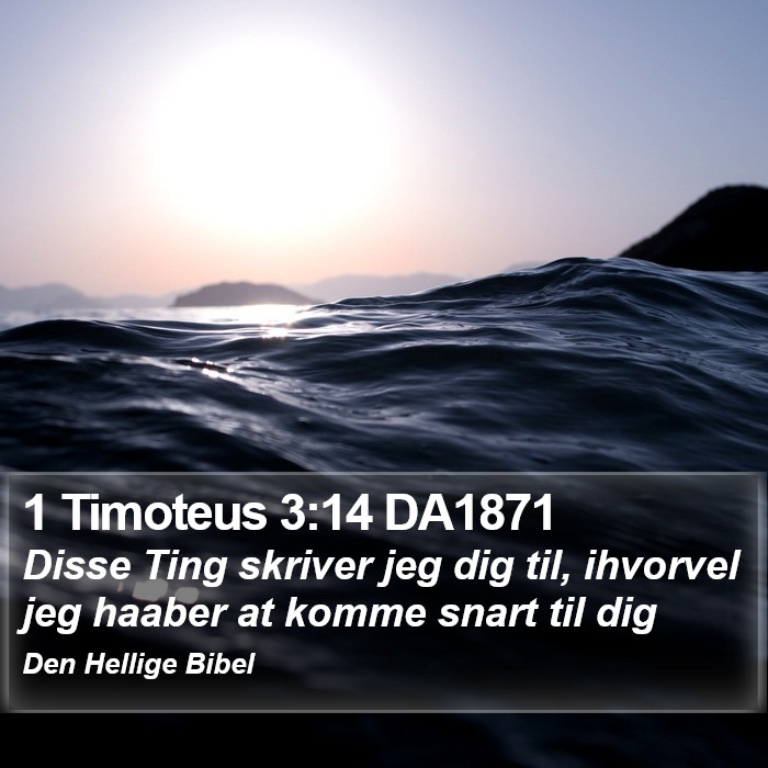 1 Timoteus 3:14 DA1871 Bible Study