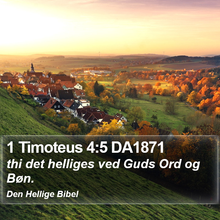 1 Timoteus 4:5 DA1871 Bible Study