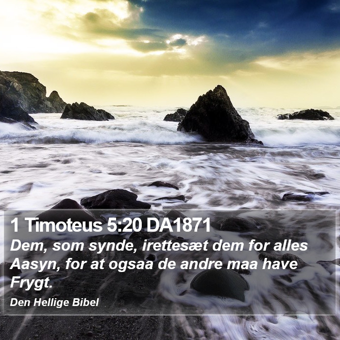 1 Timoteus 5:20 DA1871 Bible Study