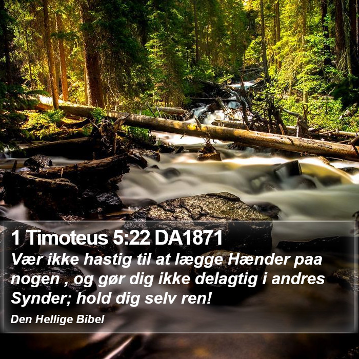 1 Timoteus 5:22 DA1871 Bible Study