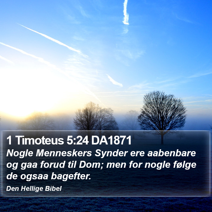 1 Timoteus 5:24 DA1871 Bible Study