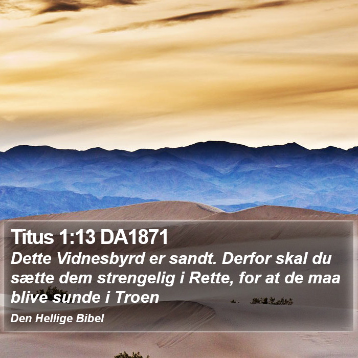 Titus 1:13 DA1871 Bible Study