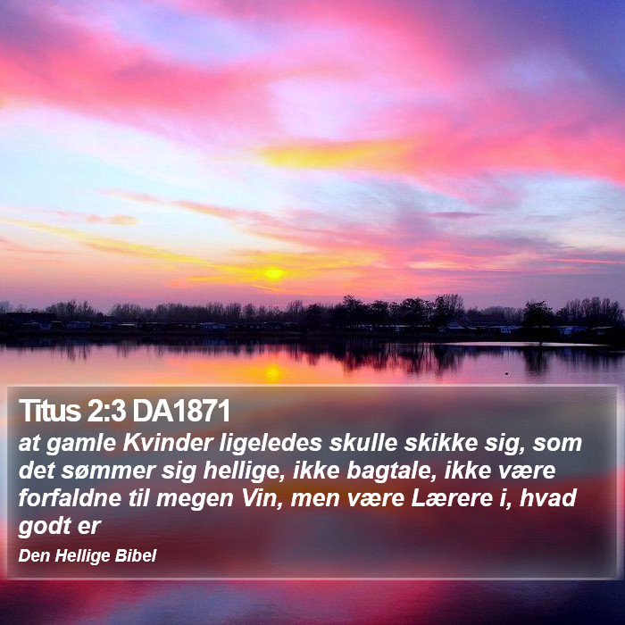 Titus 2:3 DA1871 Bible Study