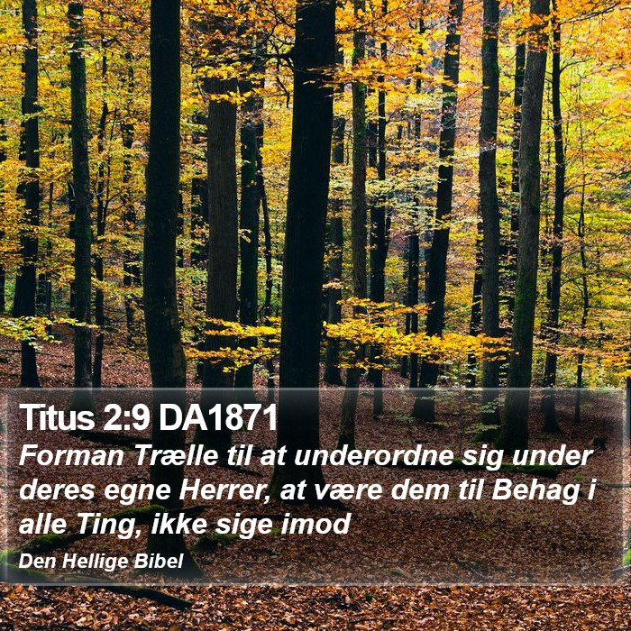 Titus 2:9 DA1871 Bible Study
