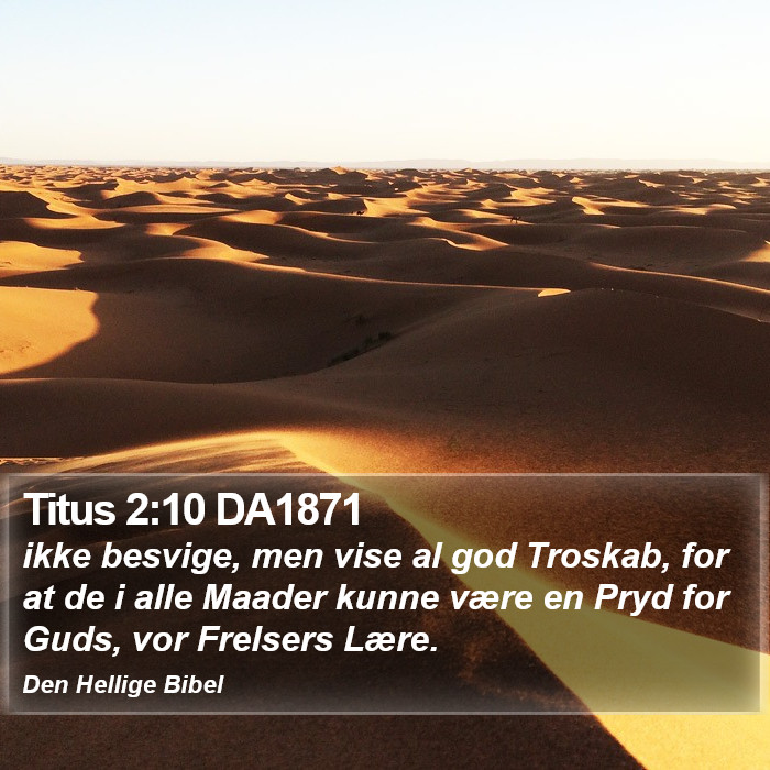 Titus 2:10 DA1871 Bible Study