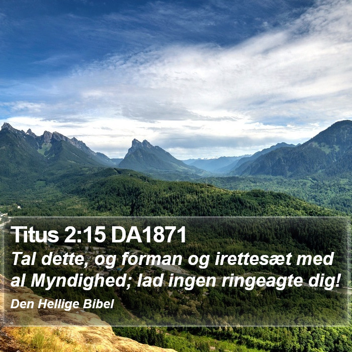 Titus 2:15 DA1871 Bible Study
