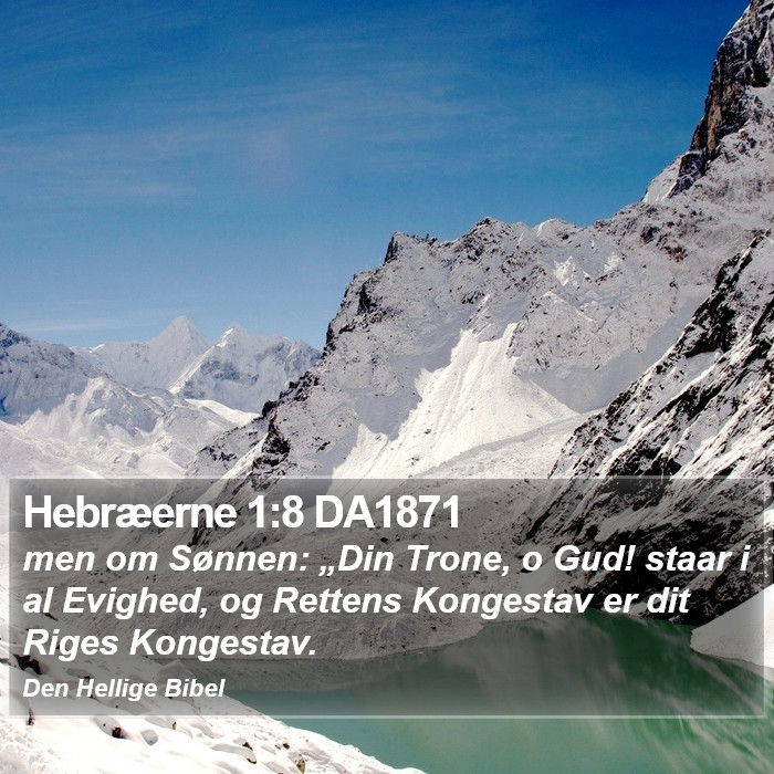 Hebræerne 1:8 DA1871 Bible Study