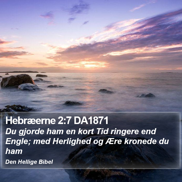 Hebræerne 2:7 DA1871 Bible Study