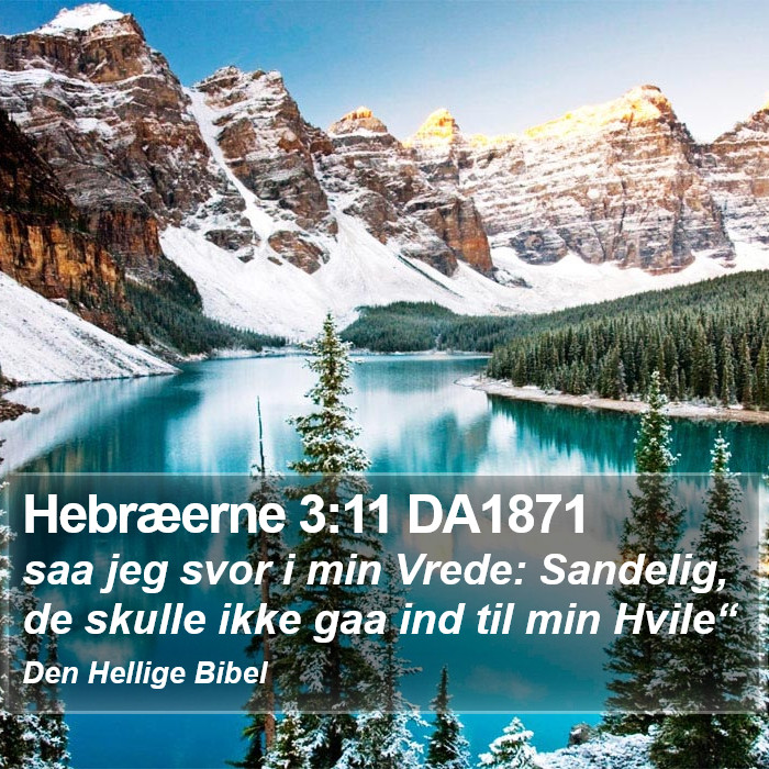 Hebræerne 3:11 DA1871 Bible Study