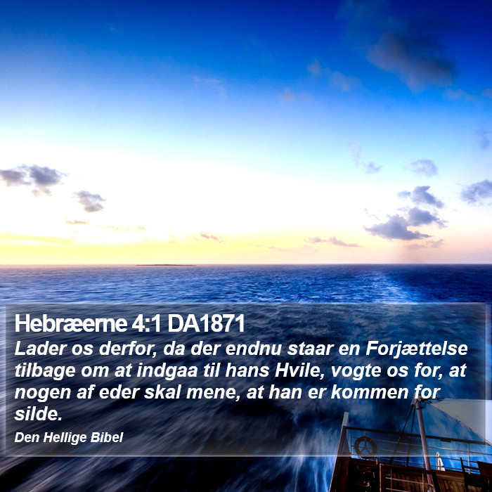 Hebræerne 4:1 DA1871 Bible Study