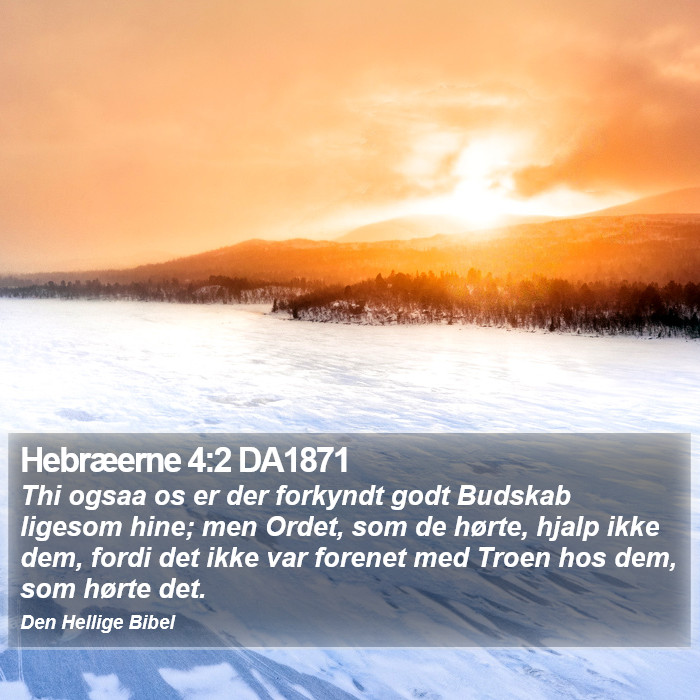 Hebræerne 4:2 DA1871 Bible Study