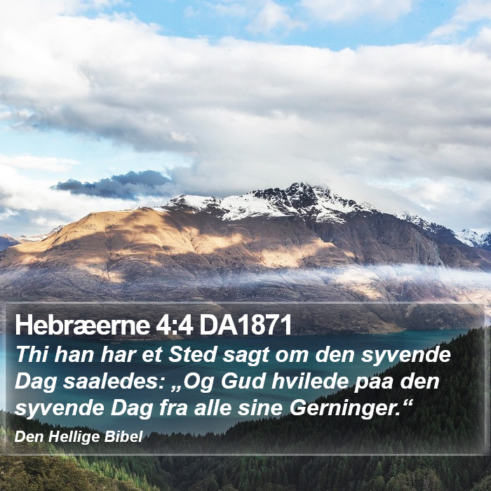 Hebræerne 4:4 DA1871 Bible Study